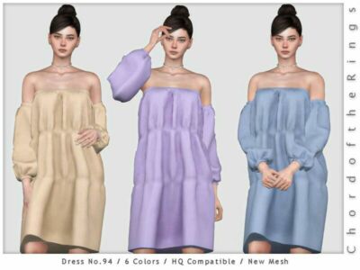 Chordoftherings Dress NO.94 By Chordoftherings Sims 4 CC