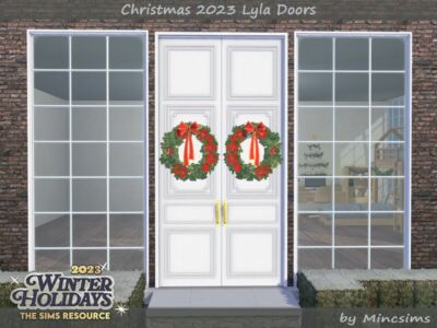 Christmas 2023 Lyla Doors By Mincsims Sims 4 CC