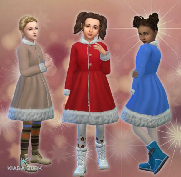 Christmas Coat For Girls Sims 4 CC