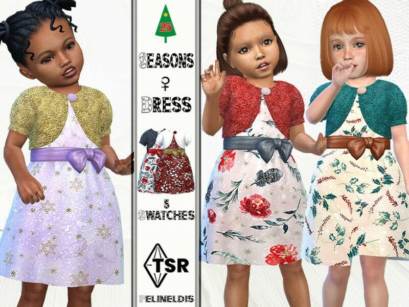 Christmas Dress – Needs EP Seasons By Pelineldis Sims 4 CC