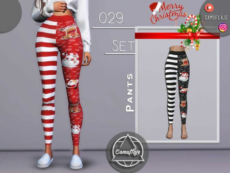 Christmas SET 029 – Pants By Camuflaje Sims 4 CC