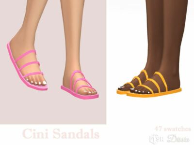 Cini Sandals By Dissia Sims 4 CC