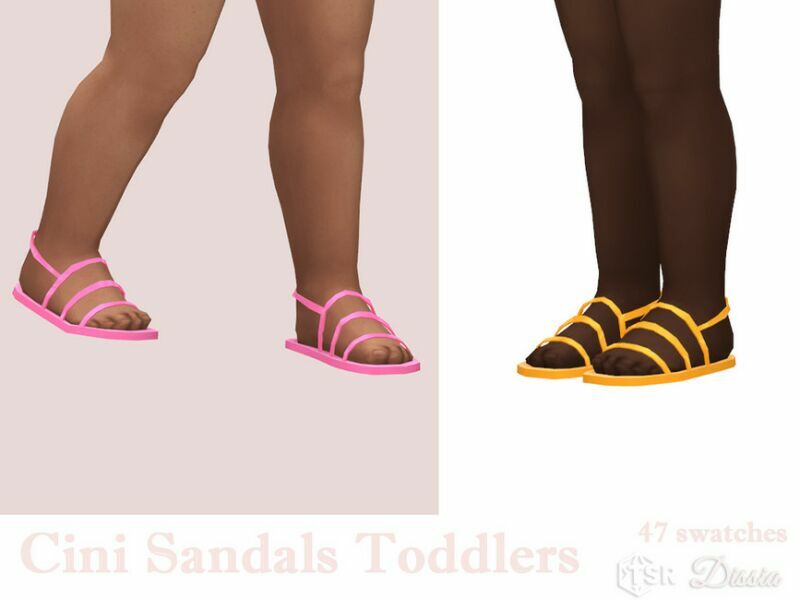 Cini Sandals Toddlers By Dissia Sims 4 CC