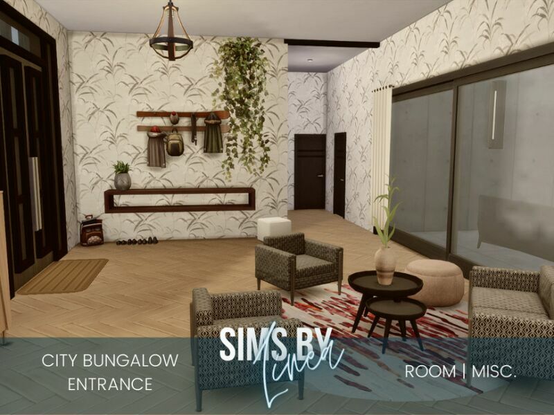 City Bungalow Entrance By Simsbylinea Sims 4 CC