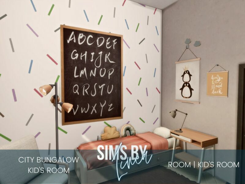 City Bungalow Kids Room By Simsbylinea Sims 4 CC