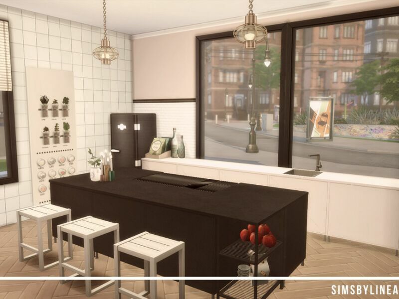 sims 4 cc city bungalow kitchen by simsbylinea 3