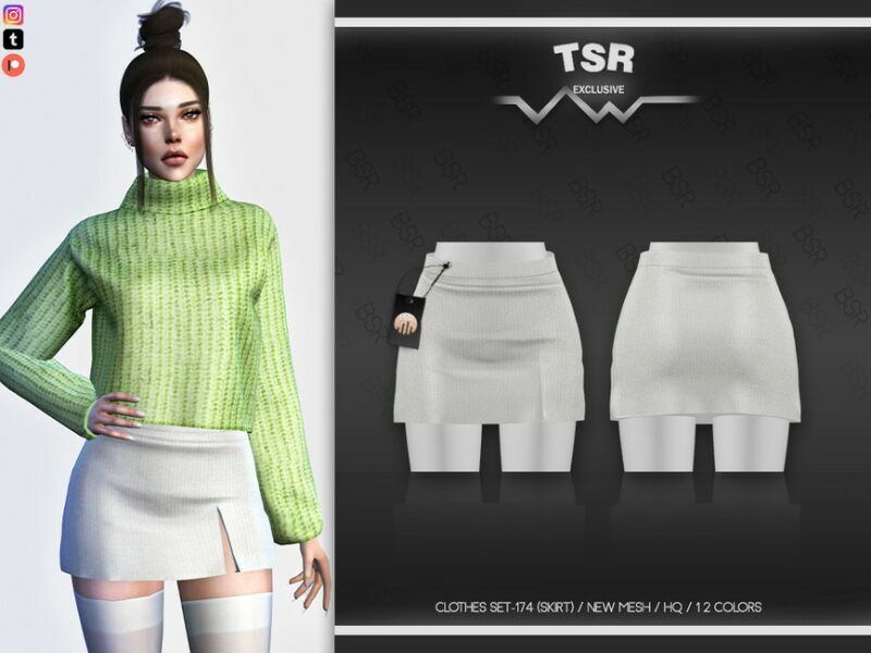 Clothes SET-174 (Skirt) BD600 By Busra-Tr Sims 4 CC