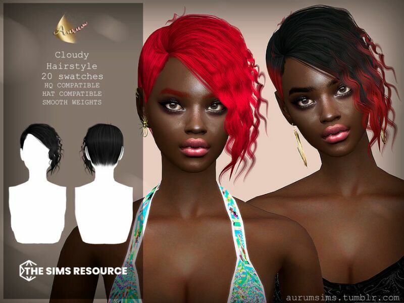 Cloudy – Hairstyle By Aurummusik Sims 4 CC