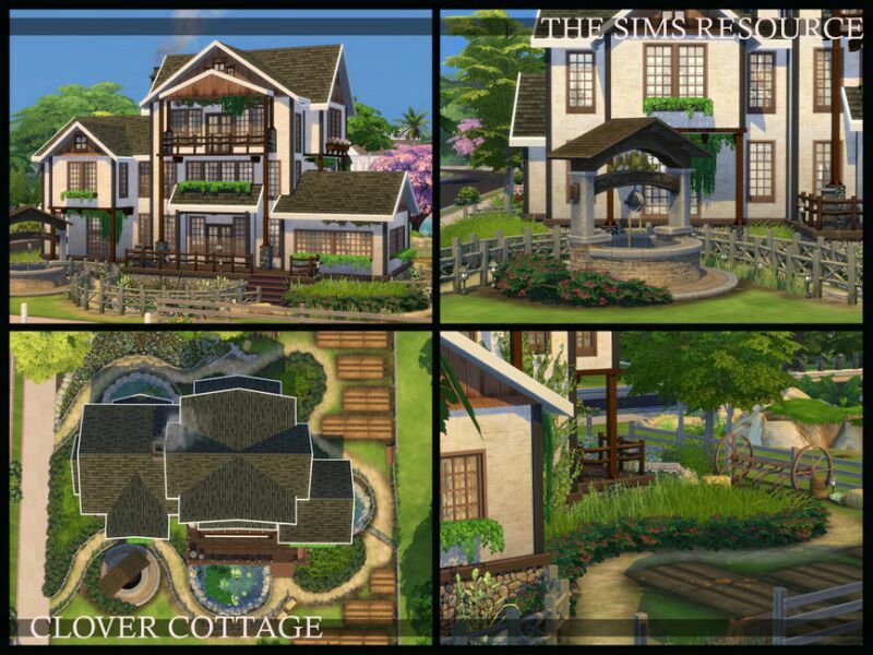 sims 4 cc clover cottage nocc by simzmora 3