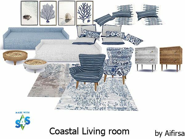 sims 4 cc coastal living room by aifirsa 2