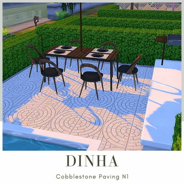 Cobblestone Paving N1 Sims 4 CC