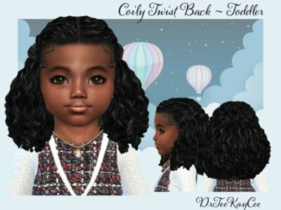 Coily Twisted Back ~ Toddler Base Compatible By Drteekaycee Sims 4 CC