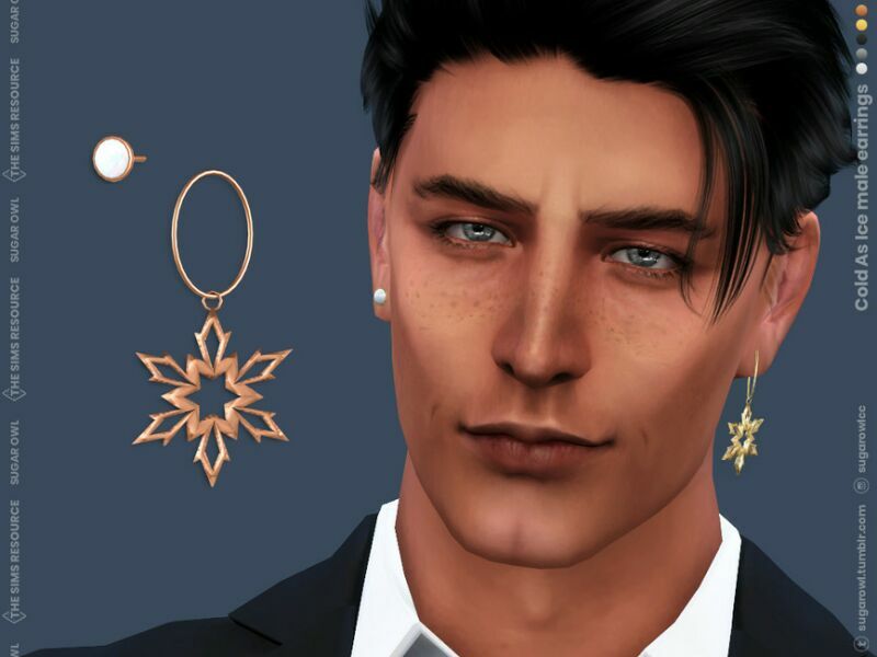 Cold AS ICE Male Earrings Sims 4 CC