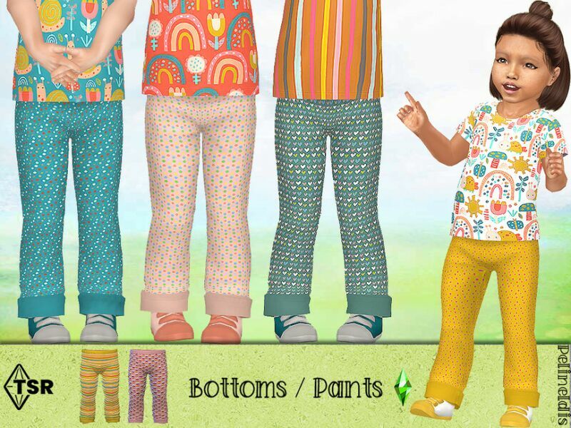 Colorful Nature Pants By Pelineldis Sims 4 CC