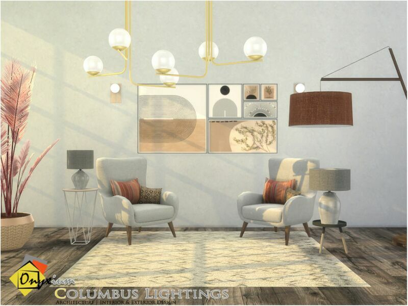 Columbus Lightings By Onyxium Sims 4 CC