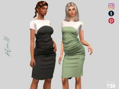 Combined Dress – DR463 By Laupipi Sims 4 CC