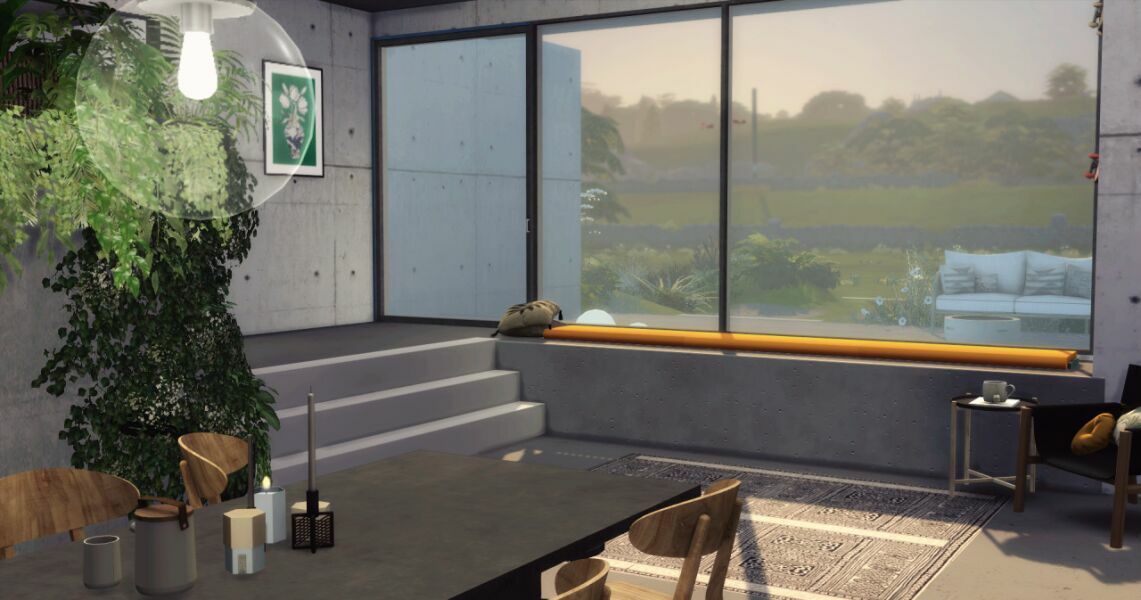 sims 4 cc concrete house by marywho 6