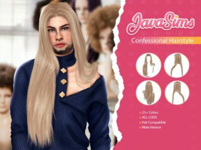 Confessional (Male Hairstyle) By Javasims Sims 4 CC