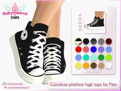 Converse Platform High TOP Sneakers For MEN Sims 4 CC Download