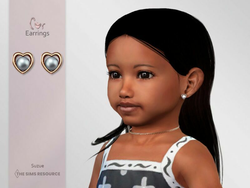 COR Earrings Toddler By Suzue Sims 4 CC