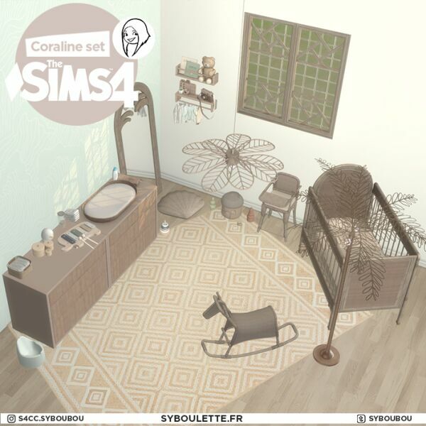 sims 4 cc coraline nursery set by syboulette 3