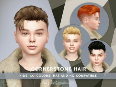 Cornerstone Hair Kids By Sonyasimscc Sims 4 CC