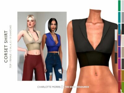 Corset Shirt Sims 4 CC