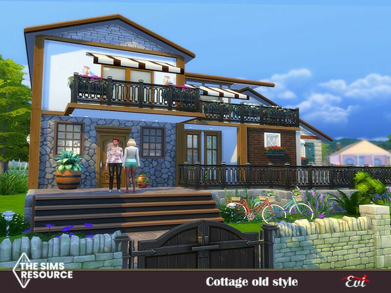 sims 4 cc cottage old style no cc by evi 2