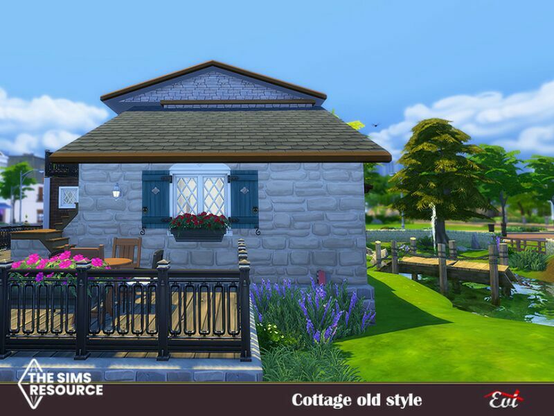 sims 4 cc cottage old style no cc by evi 3