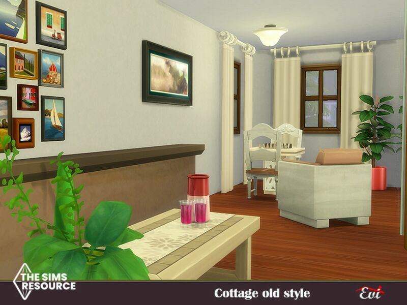 sims 4 cc cottage old style no cc by evi 7