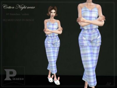 Cotton Nightwear By Pizazz Sims 4 CC