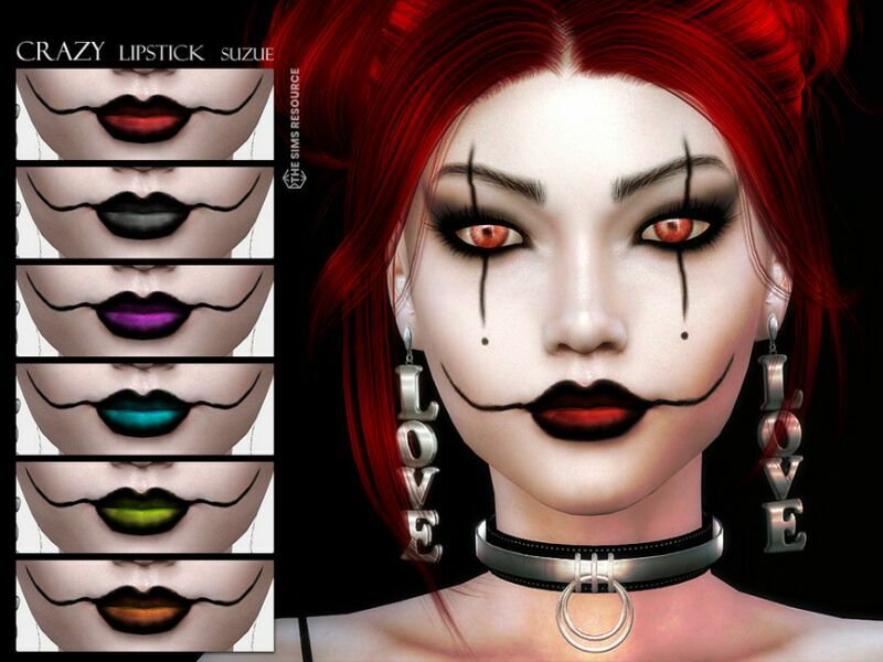 Crazy Lipstick N44 By Suzue Sims 4 CC