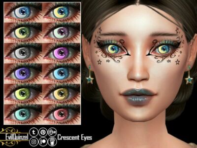 Crescent Eyes Sims 4 CC