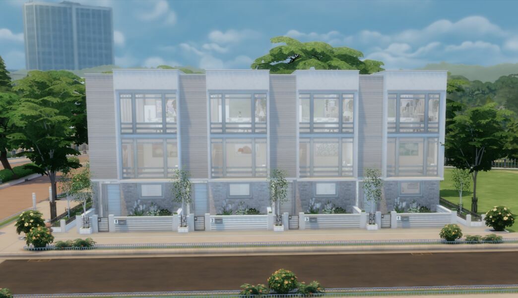 Crescent WAY Townhouses Sims 4 CC