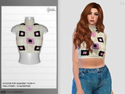 Crochet Knit Sweater MC344 By Mermaladesimtr Sims 4 CC