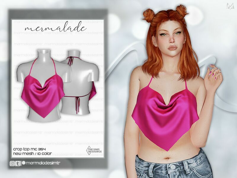 Crop TOP MC354 By Mermaladesimtr Sims 4 CC