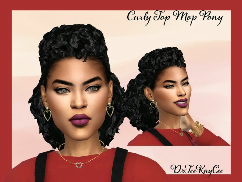 Curly TOP MOP Pony By Drteekaycee Sims 4 CC