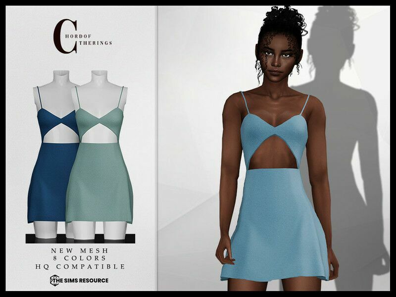 CUT OUT Dress D-327 Sims 4 CC