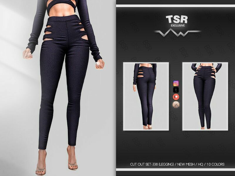 CUT OUT SET-338 (Legging) For / Everyday Sims 4 CC