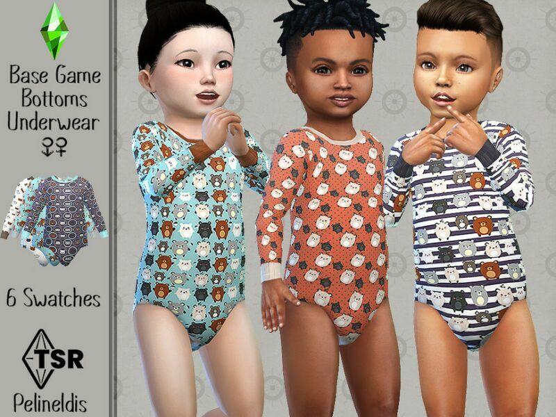 Cute Bears Onesie By Pelineldis Sims 4 CC