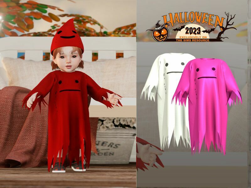 Cute Ghost Outfit (Infant) Sims 4 CC