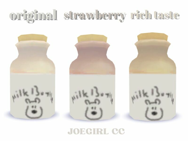 Cute Milk Bottle Combination By Joegirl Sims 4 CC Download