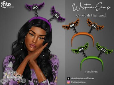 Cutie Bats Headband By Wisteriasims Sims 4 CC