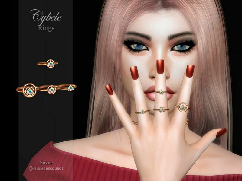 Cybele Rings (Left Side) By Suzue Sims 4 CC