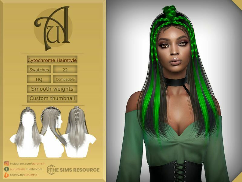 sims 4 cc cytochrome hairstyle by aurummusik 2