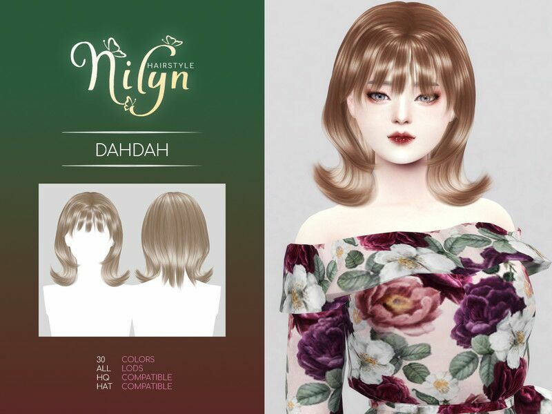 DAH DAH Hair – NEW Mesh By Nilyn Sims 4 CC