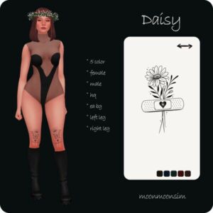 Daisy Tattoo By Moonmoonsim Sims 4 CC