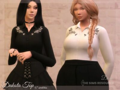 Dakota TOP By Dissia Sims 4 CC