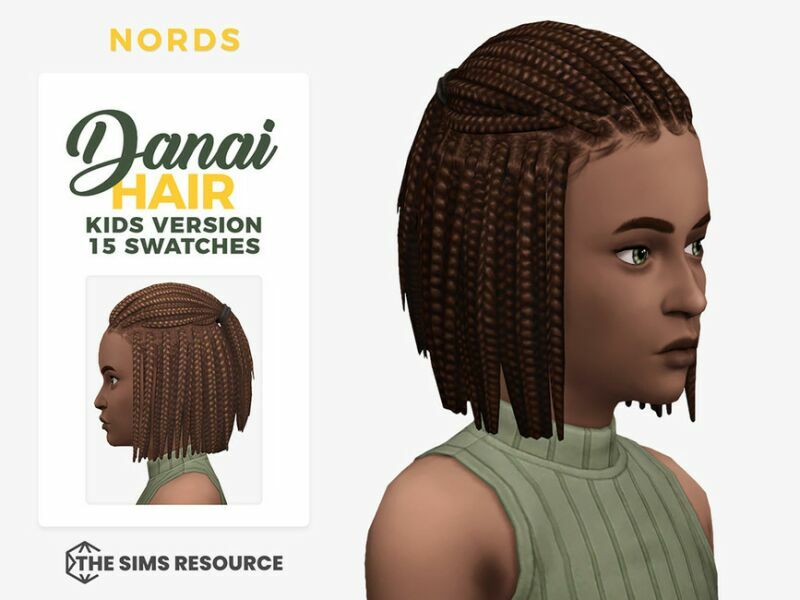 Danai Hair For Kids By Nords Sims 4 CC