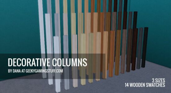 Decorative Wooden Columns By Geekygamingstuff Sims 4 CC